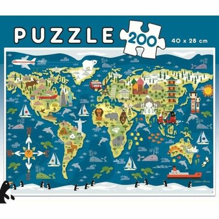Puzzle per Bambini Educa Mapamundi (200 pcs)