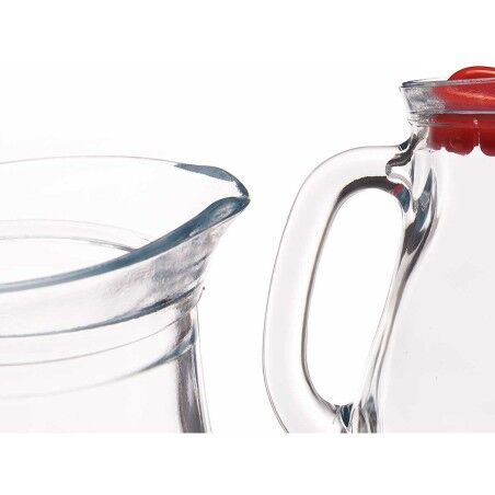 Brocca Pasabahce Bistro Rosso Trasparente Vetro Plastica 1 L