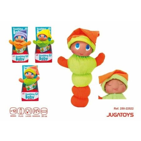 Bambolotto Neonato Luce Suono Verme 30 cm
