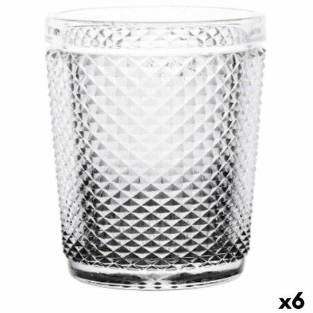 Bicchiere Vivalto P00409B/BHA6-A Trasparente Antracite Vetro Diamante 300 ml (6 Unità)