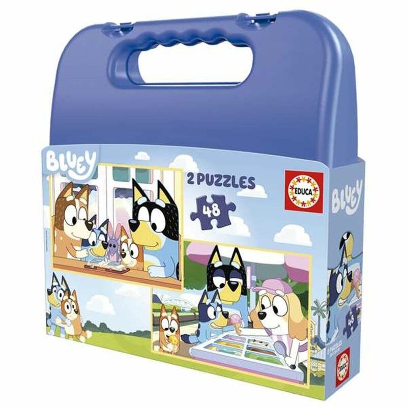 Set di 2 Puzzle Educa Bluey 48 Pezzi Set di 2 Puzzle Educa Bluey 48 Pezzi