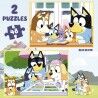 Set di 2 Puzzle Educa Bluey 48 Pezzi