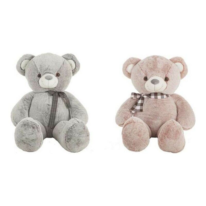 Orsetto di Peluche Grigio Rosa Poliestere Acrilico 75 cm Orsetto di Peluche Grigio Rosa Poliestere Acrilico 75 cm
