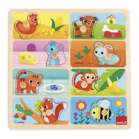 Puzzle di Legno per Bambini Goula My Favourite Food Legno