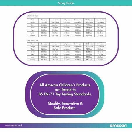 Costume per Bambini Viola 6-8 Anni