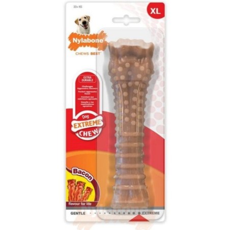 Giocattolo da mordere per cani Nylabone Dura Chew Bacon Taglia XL Nylon