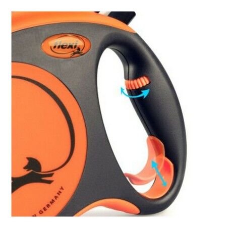 Guinzaglio per Cani Flexi XTREME 5 m Arancio Taglia S