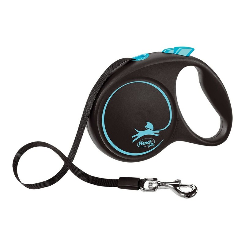 Guinzaglio per Cani Flexi BLACK DESIGN 5 m Azzurro Taglia S Guinzaglio per Cani Flexi BLACK DESIGN 5 m Azzurro Taglia S