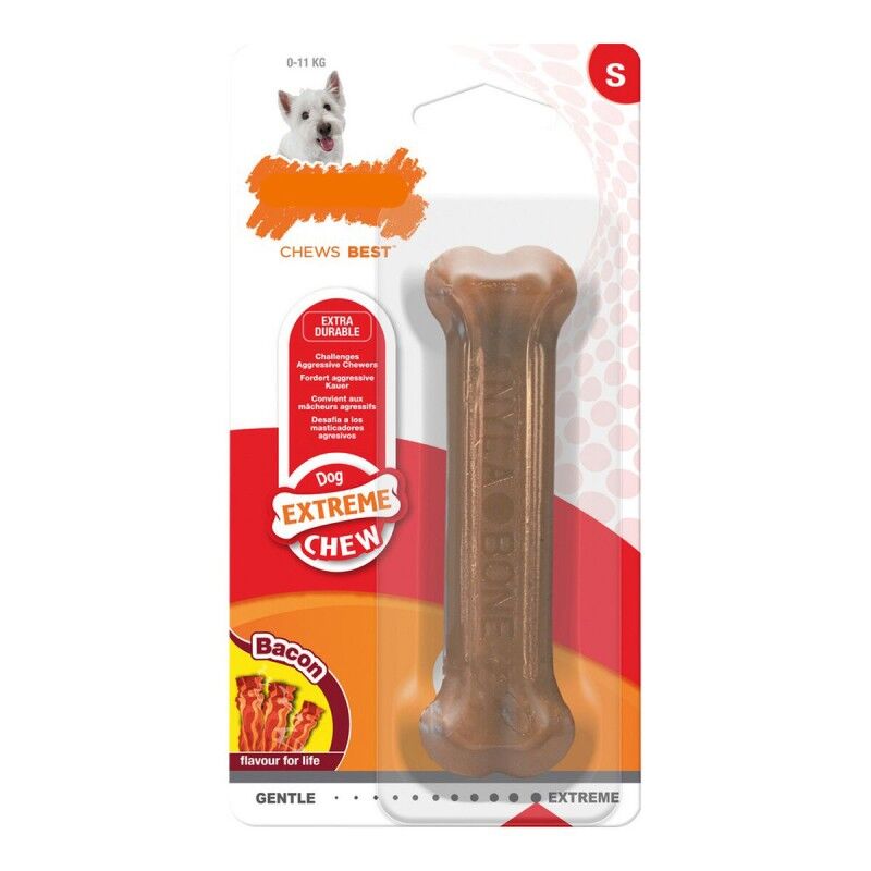 Giocattolo da mordere per cani Nylabone Dura Chew Bacon Taglia S Nylon Giocattolo da mordere per cani Nylabone Dura Chew Bacon Taglia S Nylon