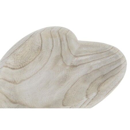 Vassoio per aperitivi DKD Home Decor Marrone Chiaro Naturale Cuore Tropicale 35 x 24 x 4 cm