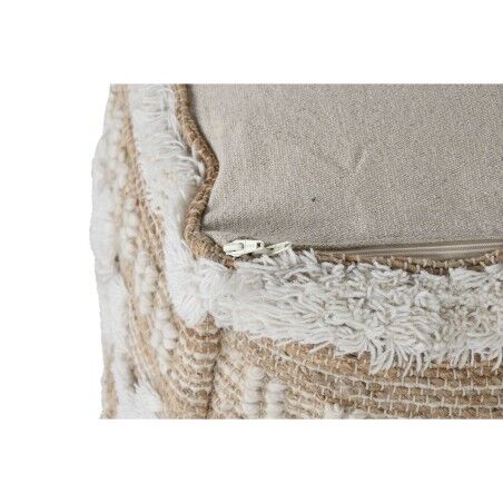 Poggiapiedi Home ESPRIT Bianco Marrone 59 x 59 x 59 cm