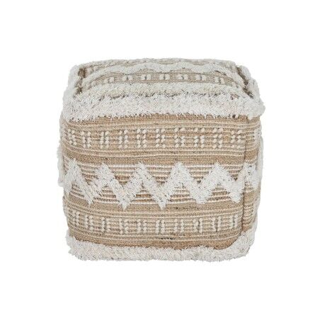 Poggiapiedi Home ESPRIT Bianco Marrone 59 x 59 x 59 cm