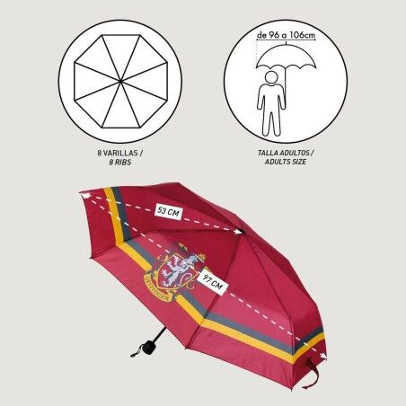 Ombrello Pieghevole Harry Potter Gryffindor
