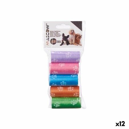 Borse igieniche Mascow 200 Multicolore Plastica Animali Domestici 5 Pezzi (12 Unità)