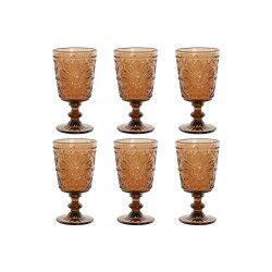 Set di Bicchieri Home ESPRIT Cristallo 8,5 x 8,5 x 16,3 cm (6 Unità)