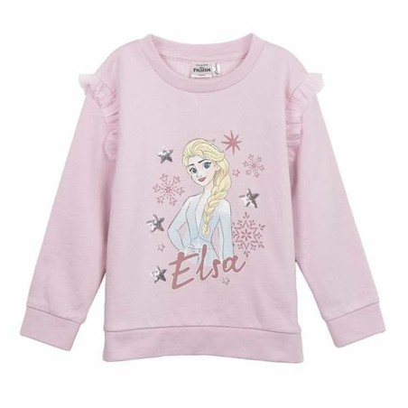Felpa senza Cappuccio Unisex Frozen Rosa chiaro