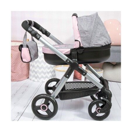 Carrozzina per Bambole Reig Stule Pram Grigio 63 cm