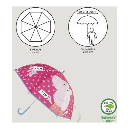 Ombrelli Peppa Pig Rosa (Ø 71 cm)