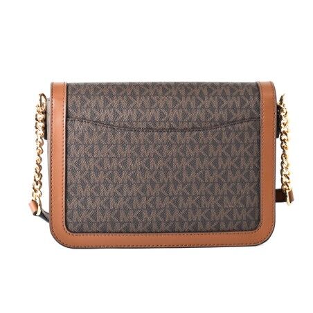 Borsa a Tracolla Michael Kors Leida Marrone 24 x 17 x 6 cm