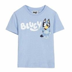 Maglia a Maniche Corte per Bambini Bluey Azzurro Chiaro