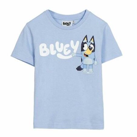 Maglia a Maniche Corte per Bambini Bluey Azzurro Chiaro