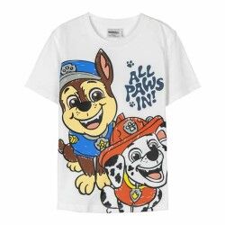 Maglia a Maniche Corte per Bambini The Paw Patrol Bianco 2 Anni