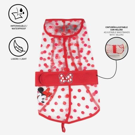 Impermeabile per Cani Minnie Mouse Rosso M