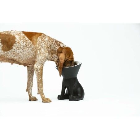 Ciotola per cani United Pets Up Elisabeth Nero Acciaio inossidabile Polietilene 1 L