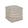 Poggiapiedi Home ESPRIT Bianco Naturale 45 x 45 x 45 cm