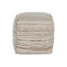Poggiapiedi Home ESPRIT Bianco Naturale 45 x 45 x 45 cm