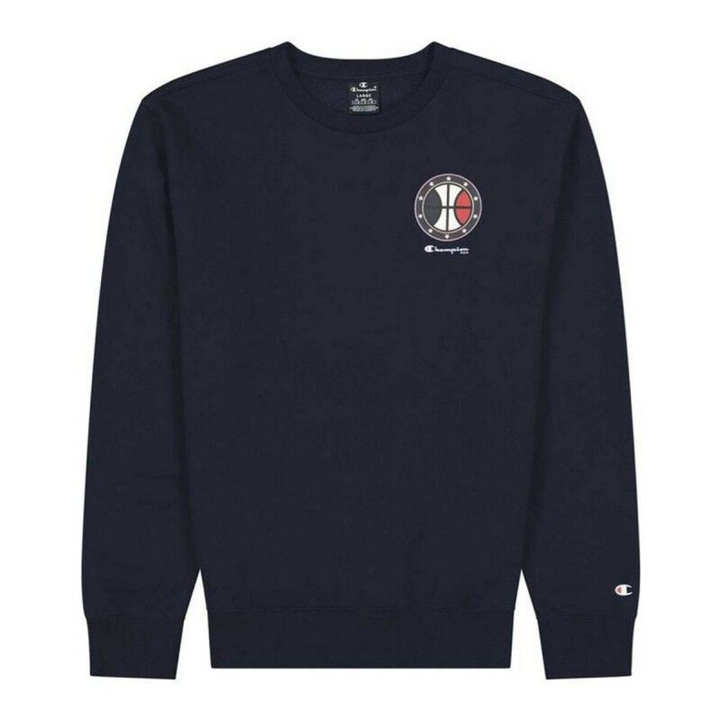 Felpa senza Cappuccio Uomo Champion USA Blu scuro Felpa senza Cappuccio Uomo Champion USA Blu scuro