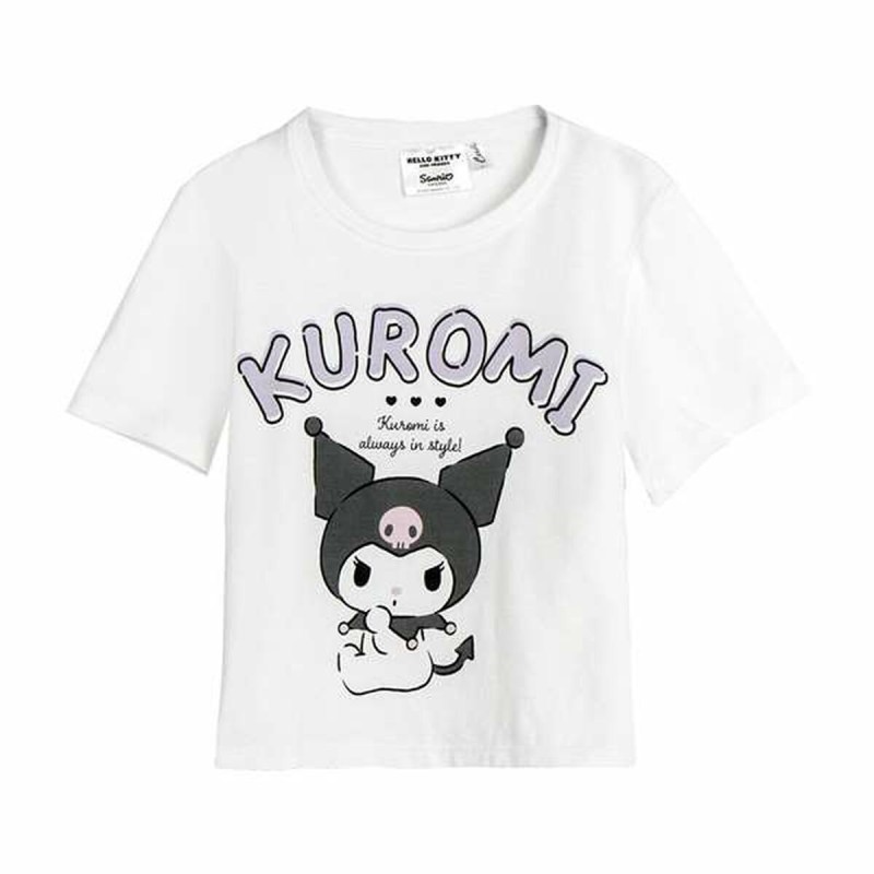 Maglia a Maniche Corte per Bambini Hello Kitty Bianco Maglia a Maniche Corte per Bambini Hello Kitty Bianco