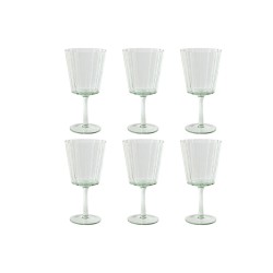 Set di Bicchieri Home ESPRIT Verde Cristallo 9 x 9 x 17,8 cm (6 Unità)