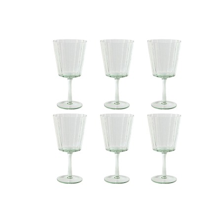 Set di Bicchieri Home ESPRIT Verde Cristallo 9 x 9 x 17,8 cm (6 Unità)