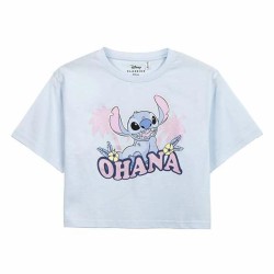 Maglia a Maniche Corte per Bambini Stitch Viola Rosa chiaro