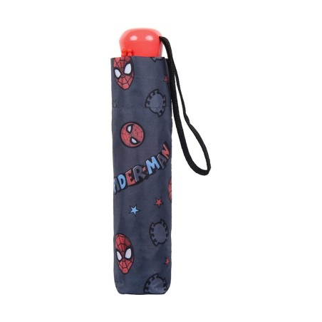 Ombrello Pieghevole Spiderman Grigio (Ø 92 cm)
