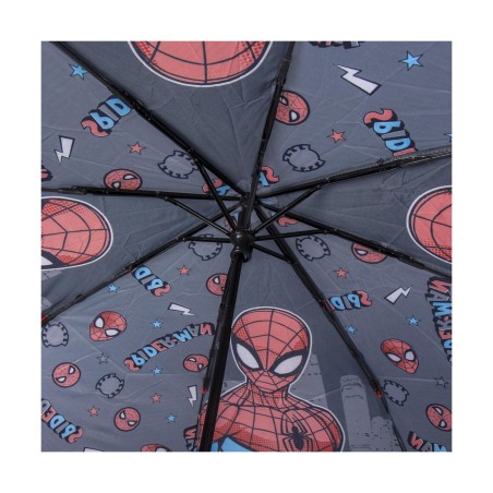 Ombrello Pieghevole Spiderman Grigio (Ø 92 cm)