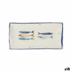 Teglia da Cucina La Mediterránea Peixe Rettangolare Pesci 30 x 15 x 2 cm (18 Unità)