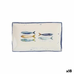 Teglia da Cucina La Mediterránea Peixe Rettangolare Pesci 25,3 x 15 x 2 cm (18 Unità)