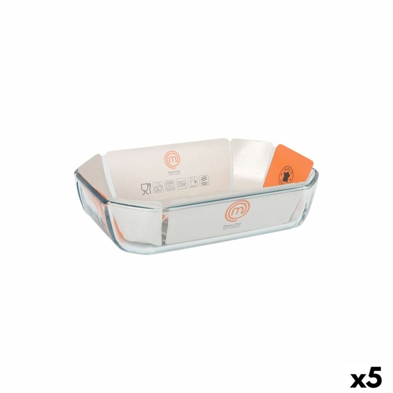 Teglia da Cucina MasterChef Rettangolare 2,2 L 27 x 18 cm (5 Unità) Teglia da Cucina MasterChef Rettangolare 2,2 L 27 x 18 cm (5 Unità)