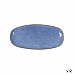 Teglia da Cucina La Mediterránea Macarella blue Ovale 33 x 14,8 x 2,7 cm (12 Unità)