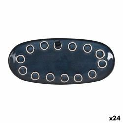 Teglia da Cucina La Mediterránea Macarella blue Ovale 29 x 13,5 x 2,4 cm (24 Unità)