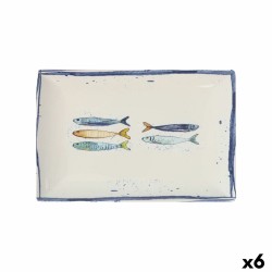 Teglia da Cucina La Mediterránea Peixe Rettangolare Pesci 30 x 20 x 2,5 cm (6 Unità)