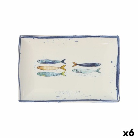 Teglia da Cucina La Mediterránea Peixe Rettangolare Pesci 30 x 20 x 2,5 cm (6 Unità)