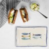 Teglia da Cucina La Mediterránea Peixe Rettangolare Pesci 30 x 20 x 2,5 cm (6 Unità)
