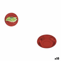 Set di piatti Algon Rosso 450 ml 6 Pezzi (18 Unità)