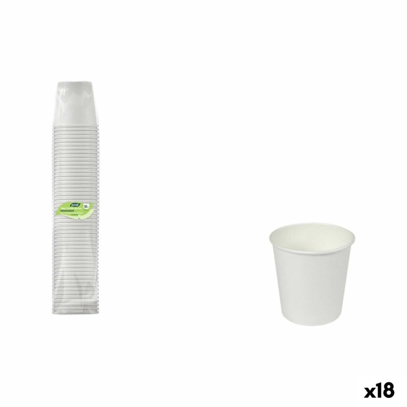 Set di Bicchieri Algon Bianco 80 ml 50 Pezzi (18 Unità)