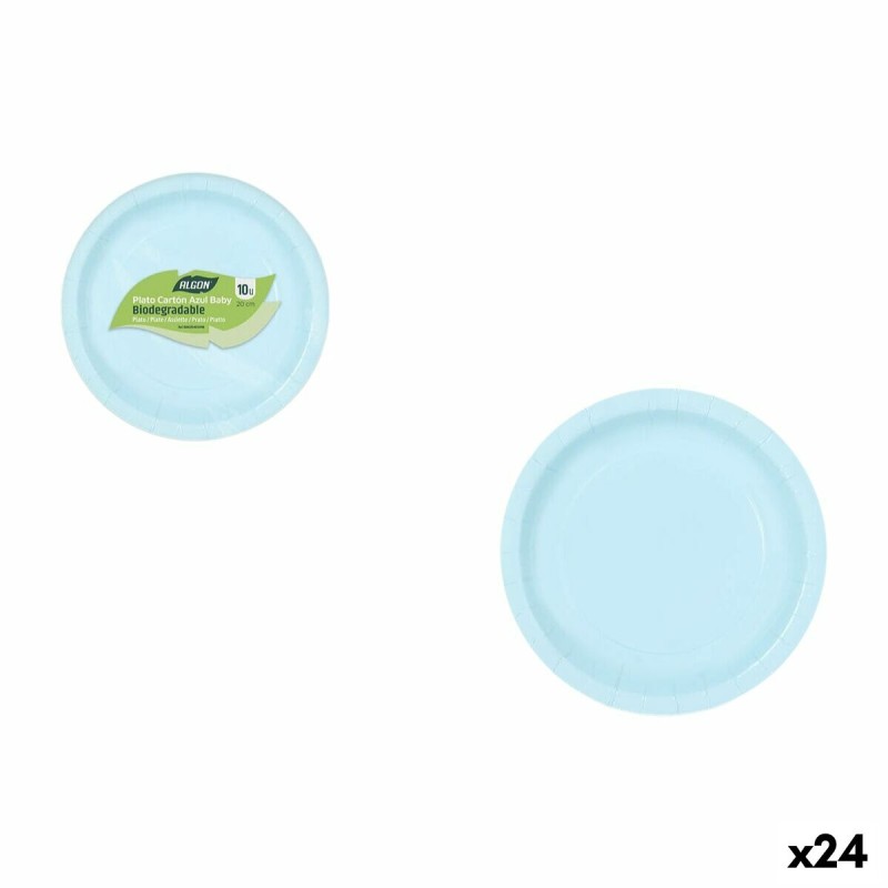 Set di piatti Algon Azzurro 20 cm 10 Pezzi (24 Unità) Set di piatti Algon Azzurro 20 cm 10 Pezzi (24 Unità)