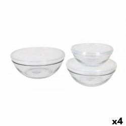 Set di Ciotole Duralex Lys Con coperchio 3 Pezzi (4 Unità)  