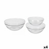 Set di Ciotole Duralex Lys Con coperchio 3 Pezzi (4 Unità)  
